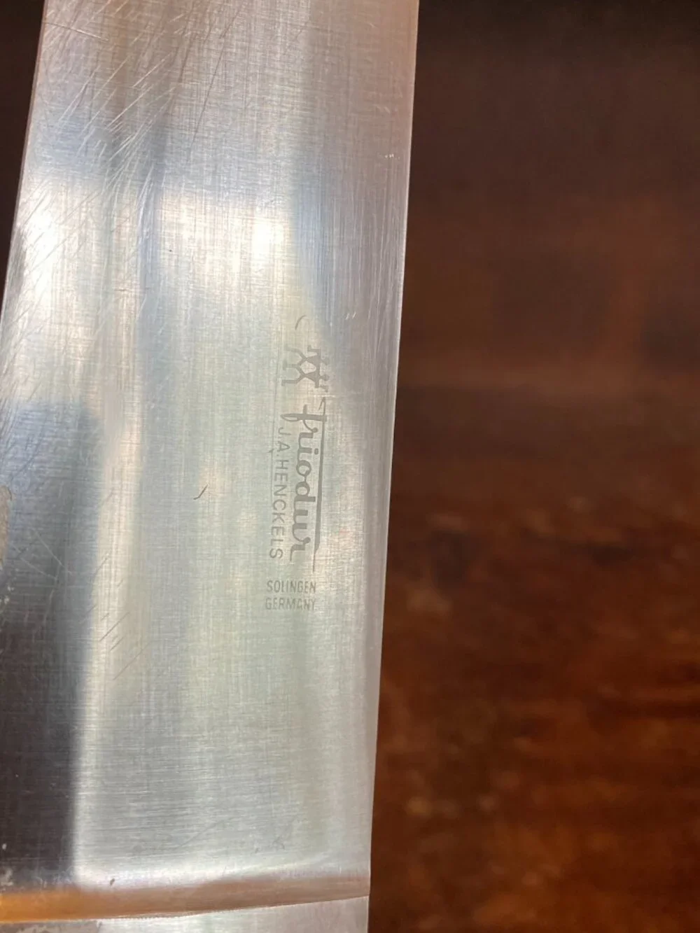 Vintage German ZWILLING J.A. Henckels 9” Chef Knife FRIODUR Serrated Bread